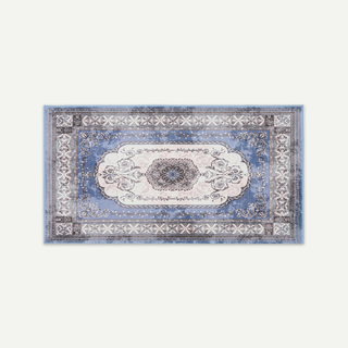 Waterproof Classic Indigo Persian Lightweight Rug