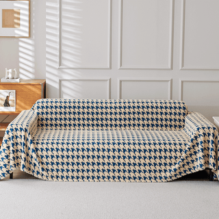 Cozy Houndstooth Sofa Cover