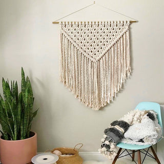 Diamond Fringe Macrame Wall Tapestry