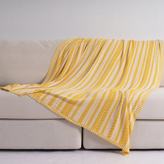 Double-Layered Striped Throw