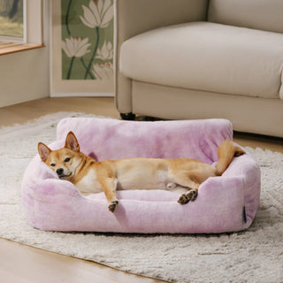 Dreamy Rainbow Color Plush Cozy Dog Sofa Bed