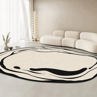 Easy Clean Rug Chic Serene Flow Spillproof Pet-Friendly Modern Living Room Bedroom Rug