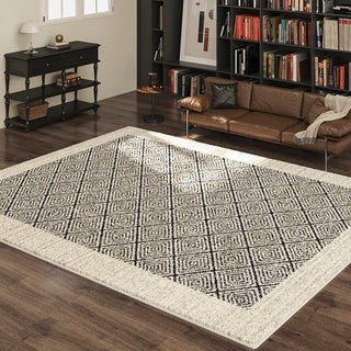 Easy Clean Rug Elegant Diamond Weave Rug