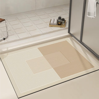 Easy Clean Rug Geometric Balance Non-Slip Quick-Drying Bath Mat