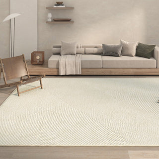 Easy Clean Rug Minimalist Diagonal Weave Spillproof Pet-Friendly Living Room Large Area Rug