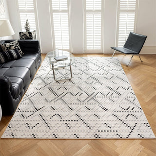 Easy Clean Rug Modern Dot-Pattern Geometric Spillproof Pet-Friendly Luxury Bedroom Living Room Large Area Rug