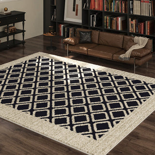 Easy Clean Rug Modern Geometric Spillproof Pet-Friendly Living Room Large Area Rug