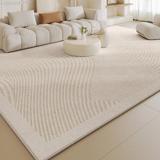 Easy Clean Rug Sand Dune Pattern Spillproof Pet-Friendly Minimalist Living Room Area Rug