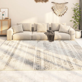 Easy Clean Rug Tribal Pattern Spillproof Pet-Friendly Living Room Large Runner Rug