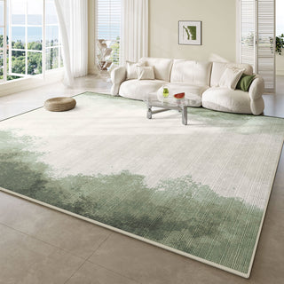 Easy Clean Rug Verdant Whispers Spillproof Pet-Friendly Minimalist Living Room Area Rug