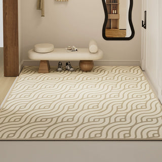 Easy Clean Rug Wave Harmony Durable Non-Slip Pet-Friendly Minimalist Indoor Area Outdoor Doormat