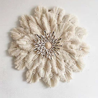 Floral Shell Macrame Wall Hanging