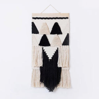 Geometric Peaks Macrame Wall Tapestry