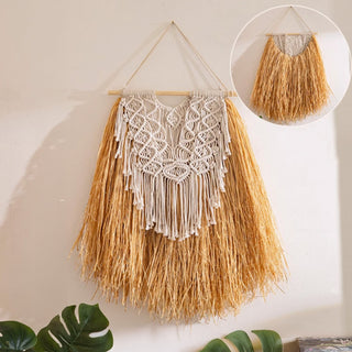 Golden Drift Fringed Wall Art