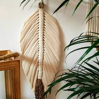 Handcrafted Macrame Leaf Wall Hanging