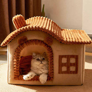 House Design Semi-Enclosed Cat Bed