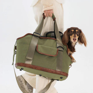 Lightweight Contrast Color Waterproof Multi-Function Pet Travel Tote Bag