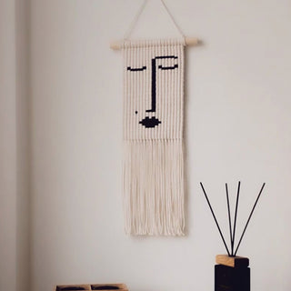 Minimalist Face Macrame Wall Art