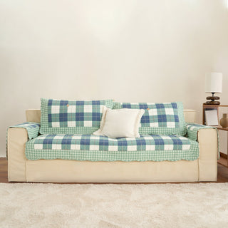 Plaid Scratch Guard Sofa Cover