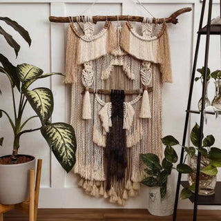 Rustic Bohemian Macrame Wall Hanging