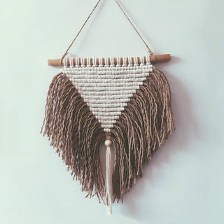 Rustic Triangle Macrame Wall Hanging