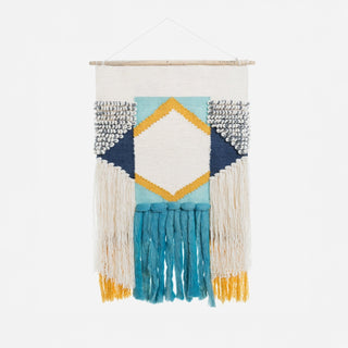 Sunburst Diamond Woven Wall Hanging