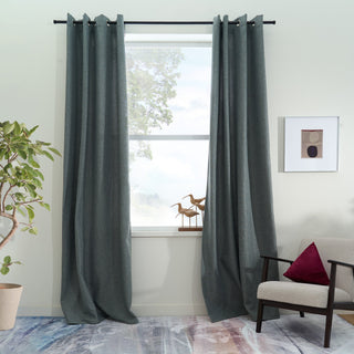 Textured Linen Insulated Darkening Curtains