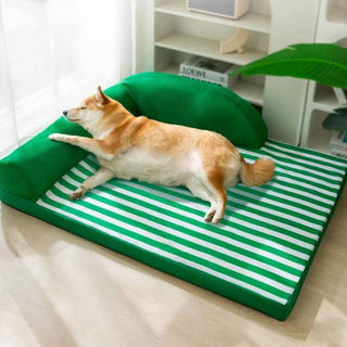 Waterproof Striped Lounger Bed Large Cooling Dog Bed