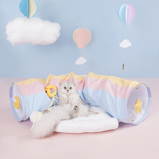 ZEZE Pets Candy Cloud Cat Tunnel