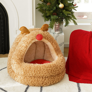 ZEZE Pets Reindeer Pet Bed