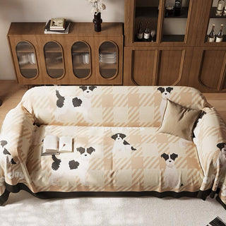 Plaid Dachshund Sofa/Couch Cover