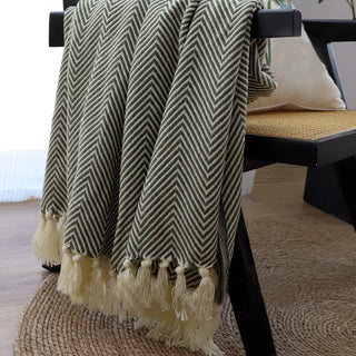 Herringbone Knit Throw Blanket