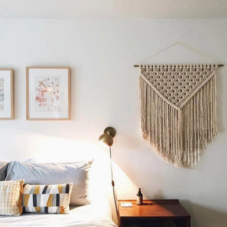 Diamond Fringe Macrame Wall Tapestry