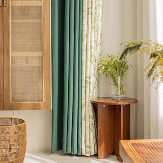 Dual-Tone Botanical Curtain