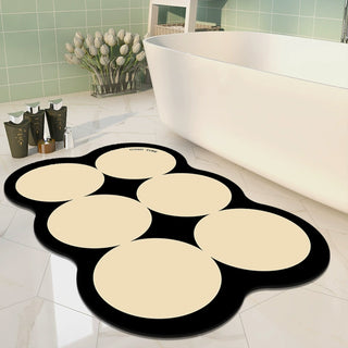 Easy Clean Rug Circle Fusion Non-Slip Quick-Drying Bath Mat