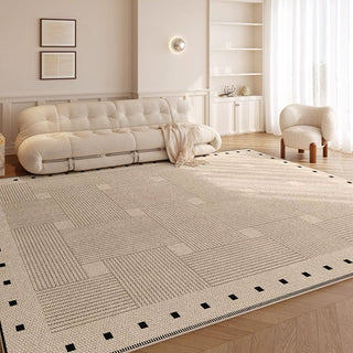 Easy Clean Rug Classic Checkerboard Spillproof Modern Living Room Area Rug