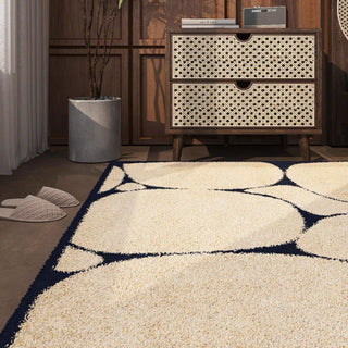 Easy Clean Rug Pebble Pathway Spillproof Geometric Modern Bedroom Area Rug