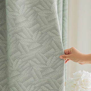 Leaf Pattern Textured Curtain