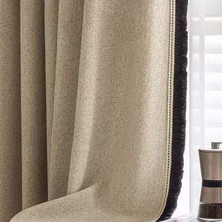 Modern Luxurious Chenille Sun Block Scratch-Resistant Window Curtain