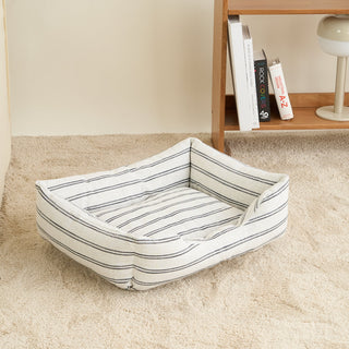 Striped All-Seasons Pet Bed