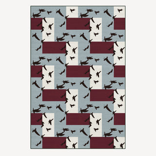 Waterproof Bird Silhouette Lightweight Rug