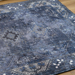 Waterproof Classic Navy Persian Plush Rug