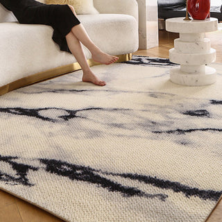 Easy Clean Rug Abstract Ink Wash Spillproof Pet-Friendly Living Room Large Area Rug