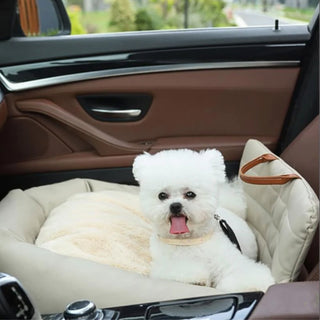 Faux Leather Waterproof Driving Safety Dog Car Seat Bed