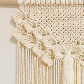 Honeycomb Fringe Macrame Wall Tapestry