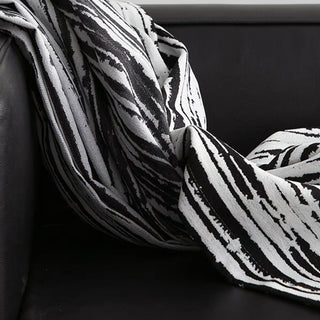 Modern Monochrome Striped Curtain