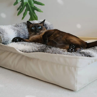 Multifunctional Faux Lambswool & Leather Dog & Cat Nest Dog Bed