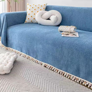 Pet Friendly Herringbone Tassel Luxe Sofa/Couch Cover