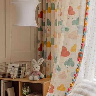 Playful Clouds Kids Curtain