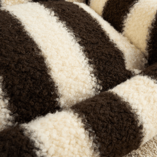 Plush Stripes Pet Sofa with Cushions